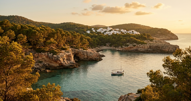 Leben im Norden von Ibiza mit Blick auf Santa Eulalia und die Küste