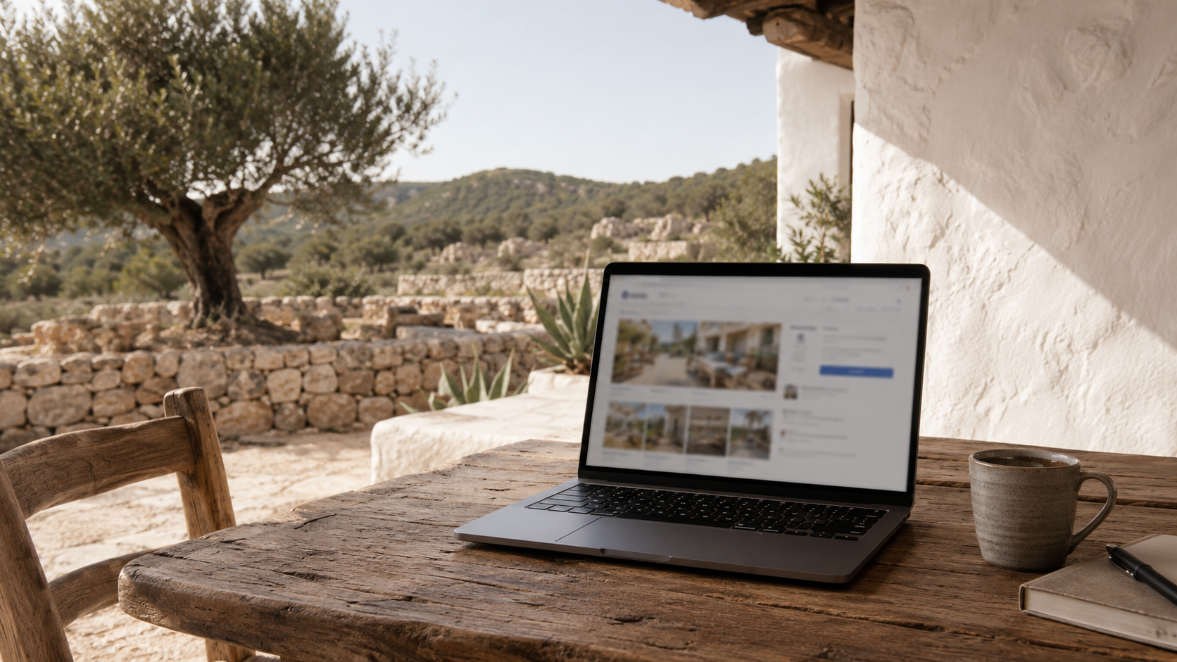 EU-Verordnung Kurzzeitvermietung Ibiza – Ferienfinca mit Laptop und Buchungsplattform